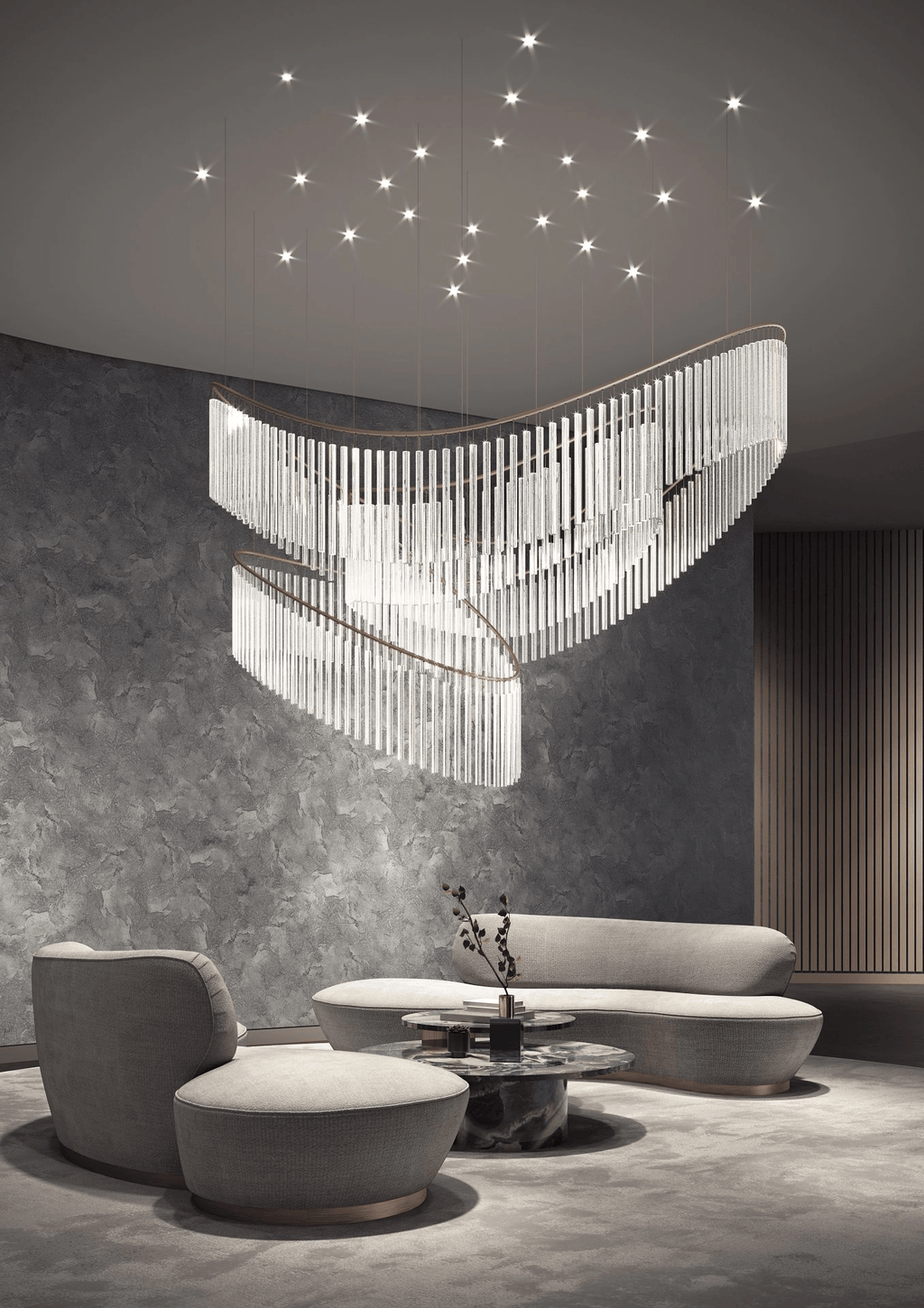 Luxury Fringe Waterfall Chandelier product image