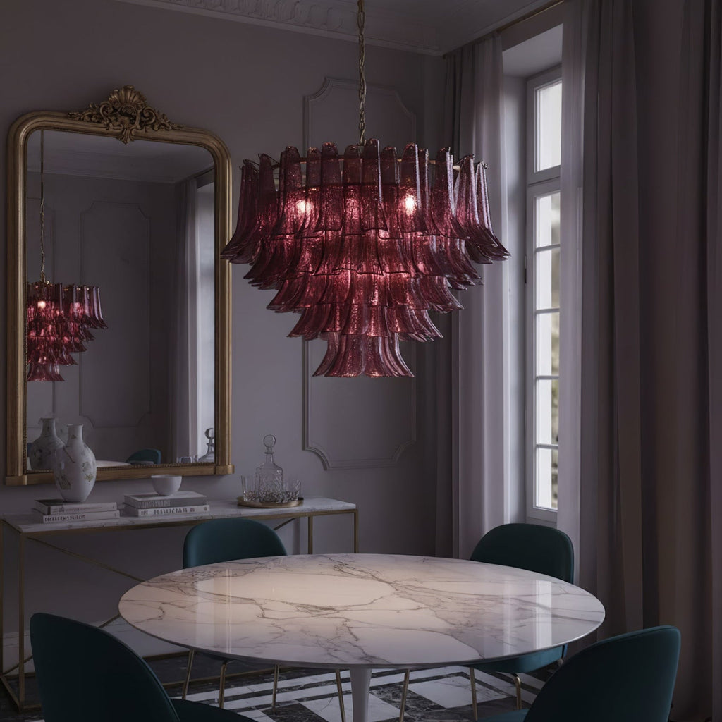 Amethyst Bloom Chandelier Glass lighting by Bling Lighting Studio