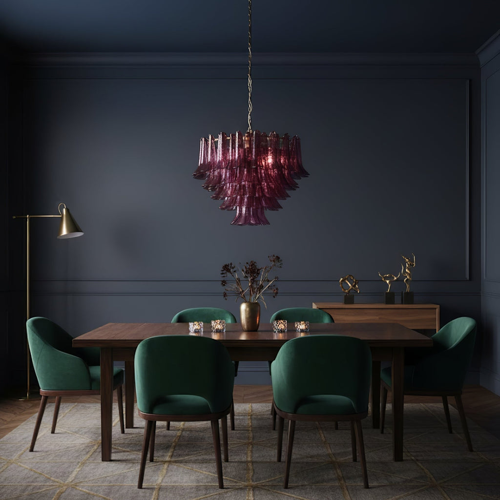 Amethyst Bloom Chandelier Glass lighting by Bling Lighting Studio