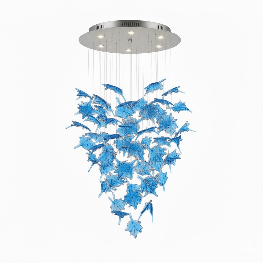 Multicolor Crystal Maple Leaf Chandelier