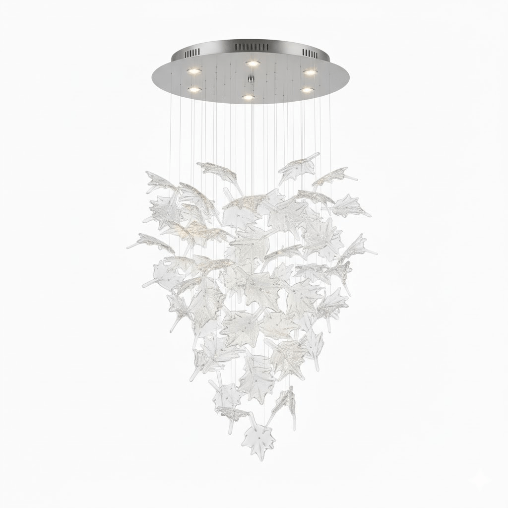 Multicolor Crystal Maple Leaf Chandelier