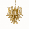 Amber Glass Petals Chandelier Glass lighting by Bling Lighting Studio