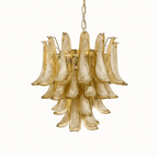 Amber Glass Petals Chandelier Glass lighting by Bling Lighting Studio