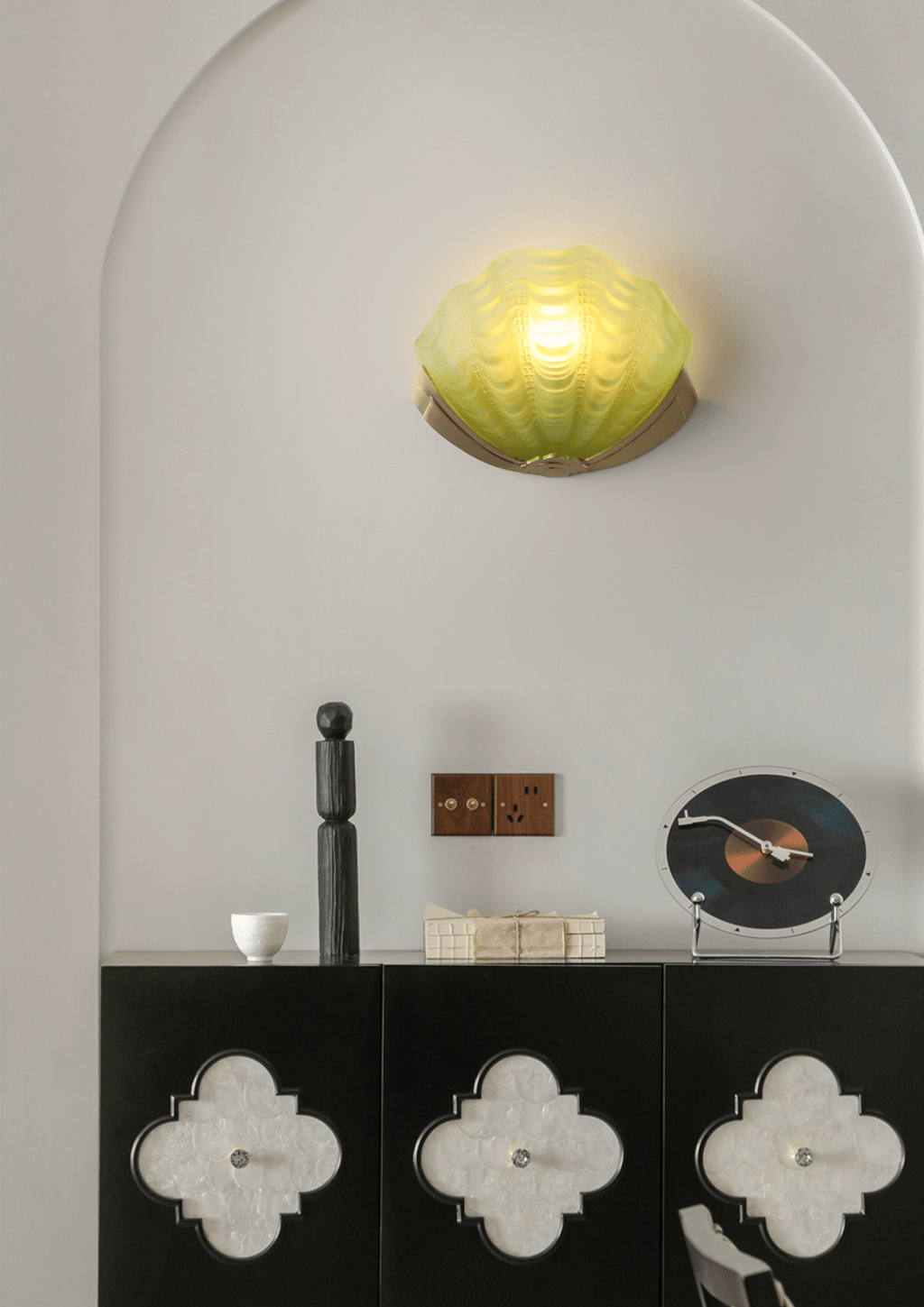 Art Deco Scallop Wall Light Glass lighting by Bling Lighting Studio