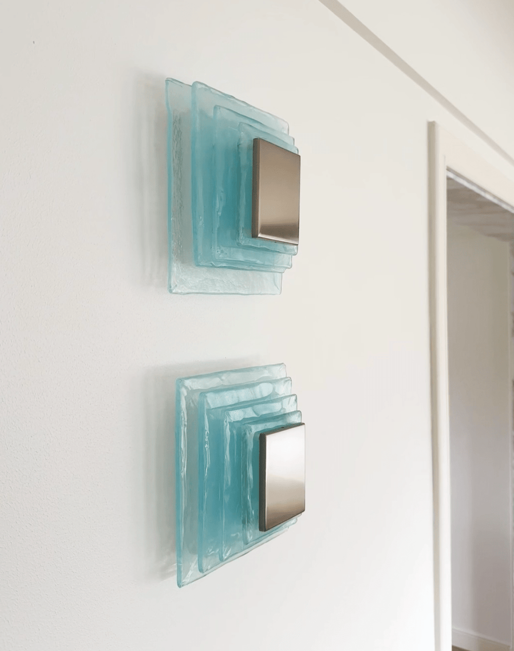 Aqua Cascade Sconce Glass lighting by Bling Lighting Studio