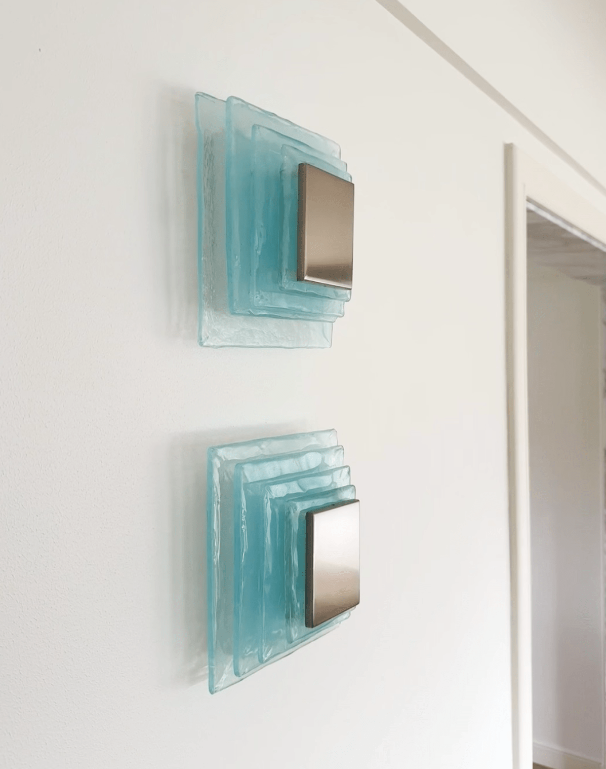 Aqua Cascade Sconce Glass lighting by Bling Lighting Studio