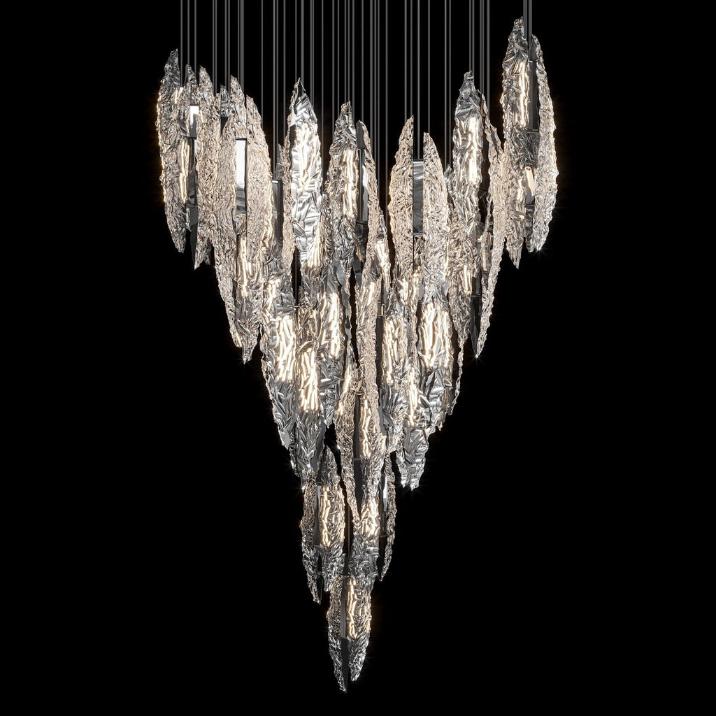 Silver Ice Shard Chandelier