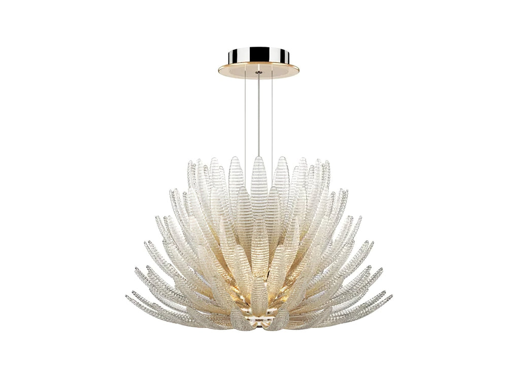 Aurelia Glass Petal Chandelier Glass lighting by Bling Lighting Studio