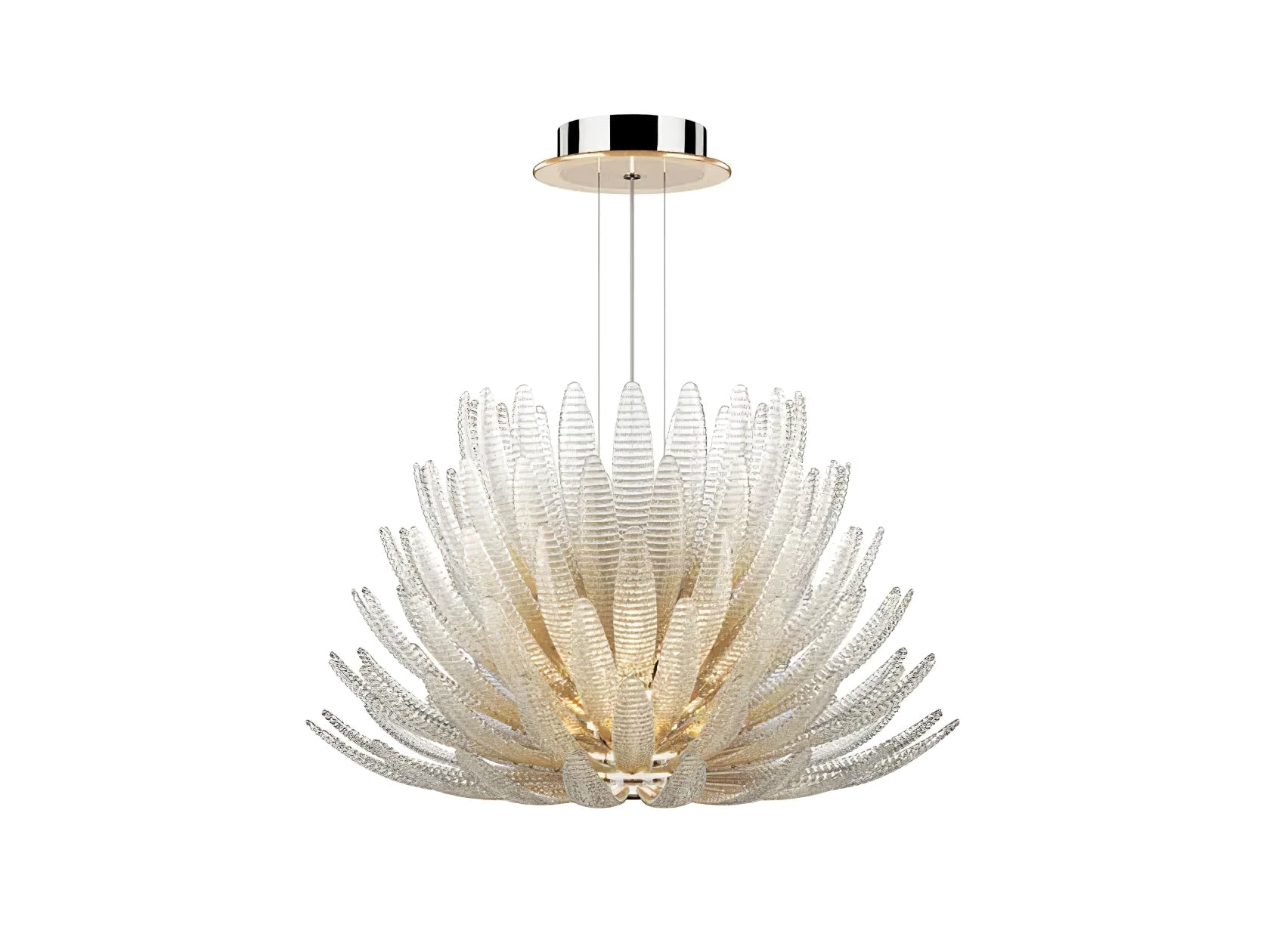 Aurelia Glass Petal Chandelier Glass lighting by Bling Lighting Studio