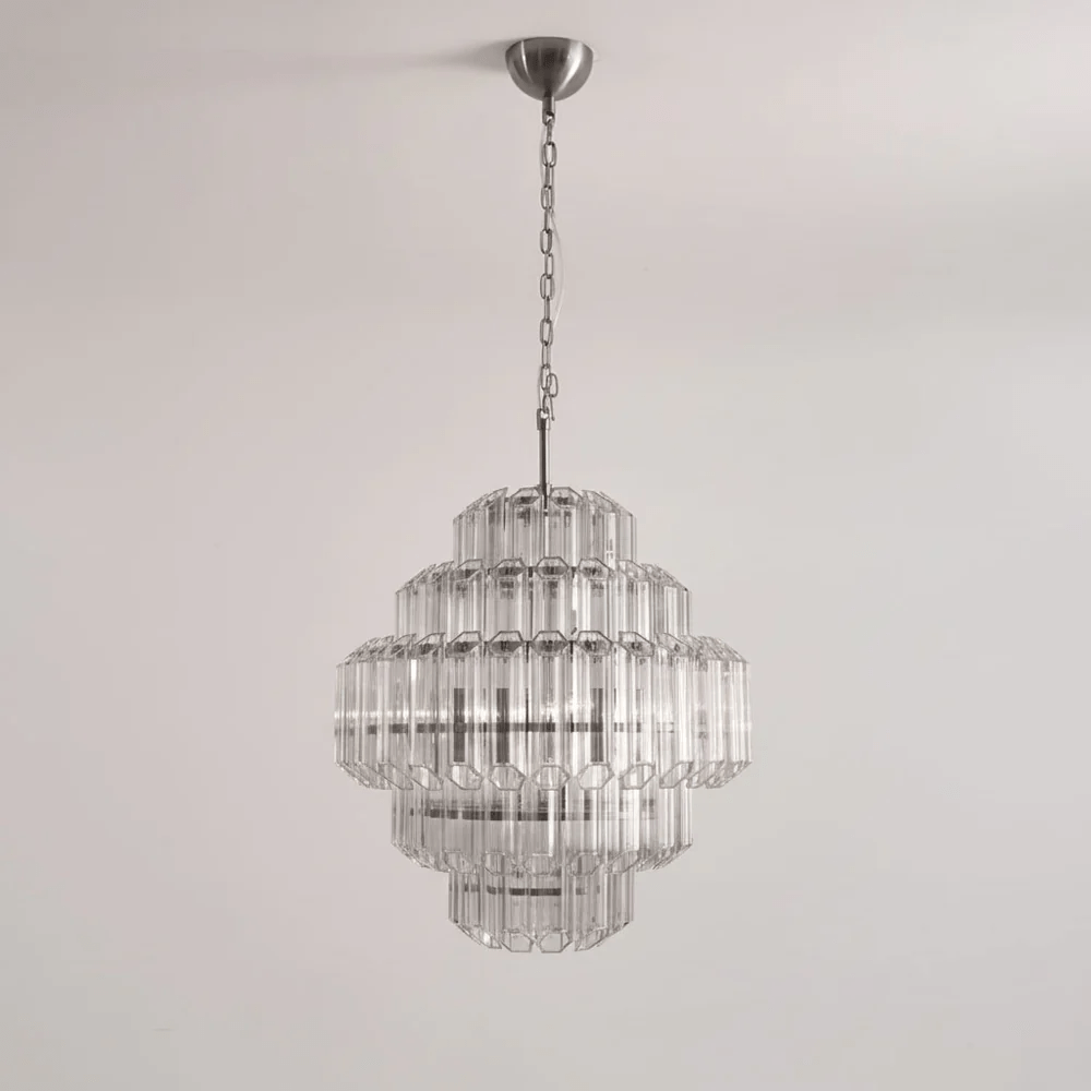 Aurum Cascade Glass Chandelier Murano lighting by Bling Lighting Studio