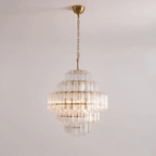 Aurum Cascade Glass Chandelier Murano lighting by Bling Lighting Studio