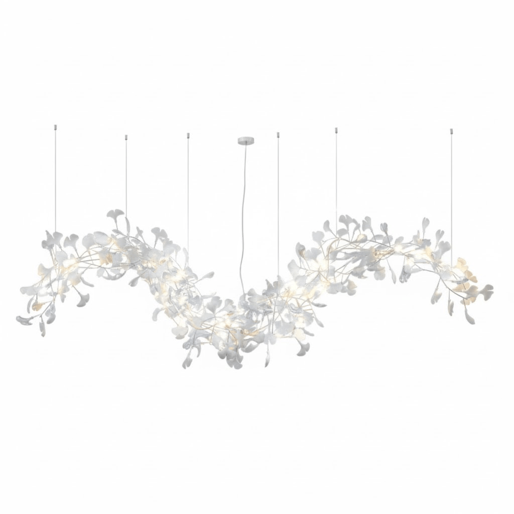 Golden Fan Leaf Artistic Chandelier product image