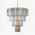 Modern Lustrava Tube Chandelier by Bling Lighting Studio