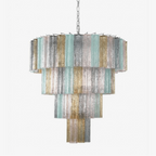 Modern Lustrava Tube Chandelier by Bling Lighting Studio