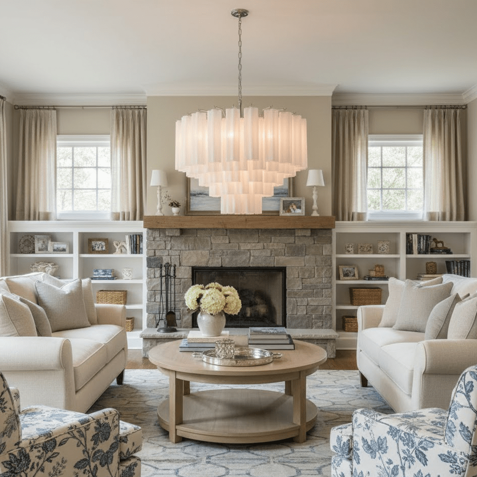 Luxury Vellune Cascade Chandelier material and finish detail