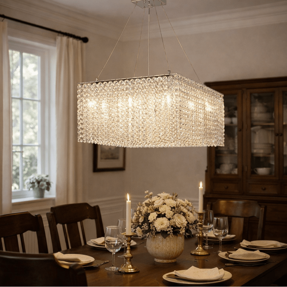 Crystal Frame Chandelier Crystal lighting by Bling Lighting Studio