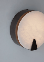 Solaris Halo Alabaster Wall Light