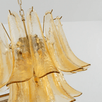 Amber Cascade Glass Chandelier Glass lighting by Bling Lighting Studio
