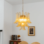 Amber Cascade Glass Chandelier Glass lighting by Bling Lighting Studio