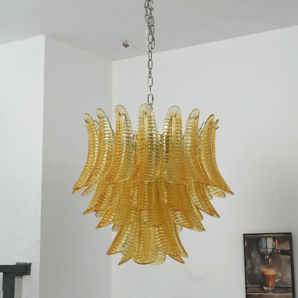 Aurelium Cascade Glass Chandelier Glass lighting by Bling Lighting Studio