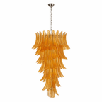 Amber Leaf Cascade Chandelier Glass lighting by Bling Lighting Studio