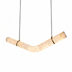 Streamlined Alabaster Pendant Lamp by Bling Lighting Studio