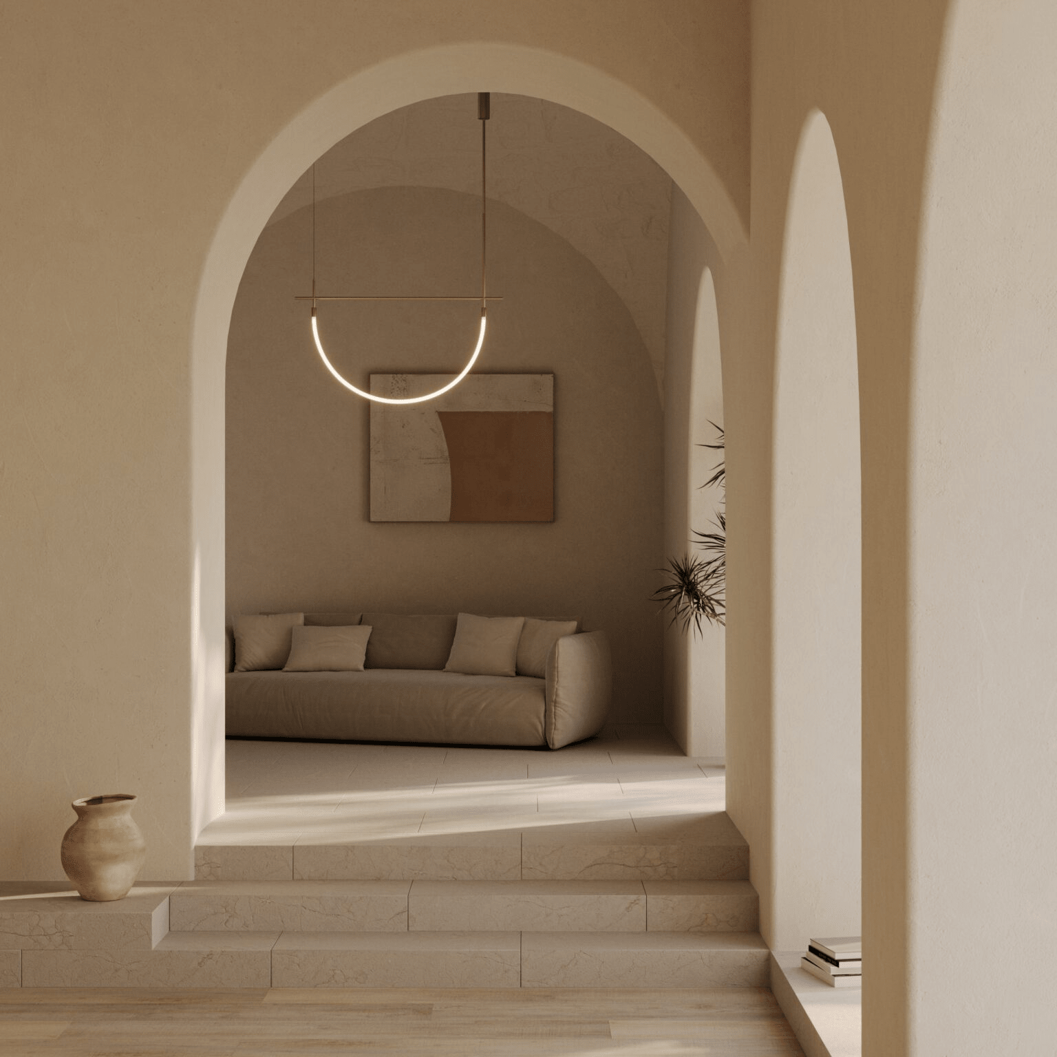 Serpentine Halo Chandelier