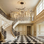 New Light Luxury Crystal Geometric Chandelier for Living Room/Dining Room/Bedroom