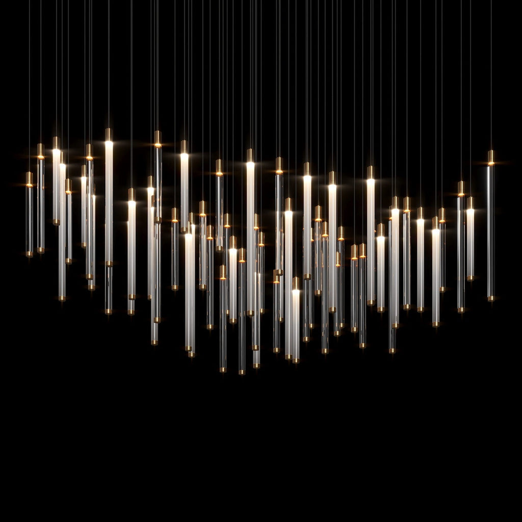 Linear Tube Rain Chandelier