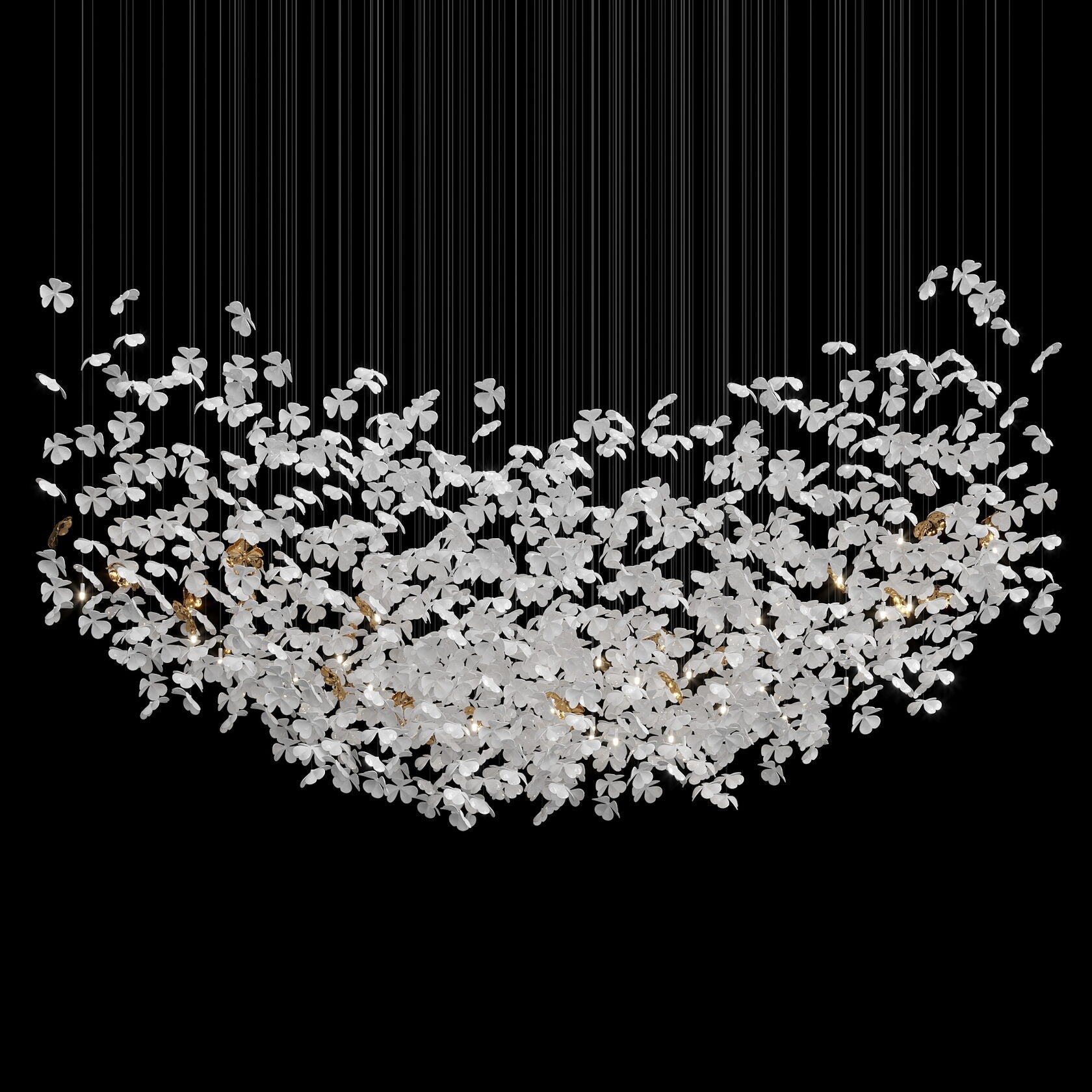 White Butterfly Cloud Chandelier