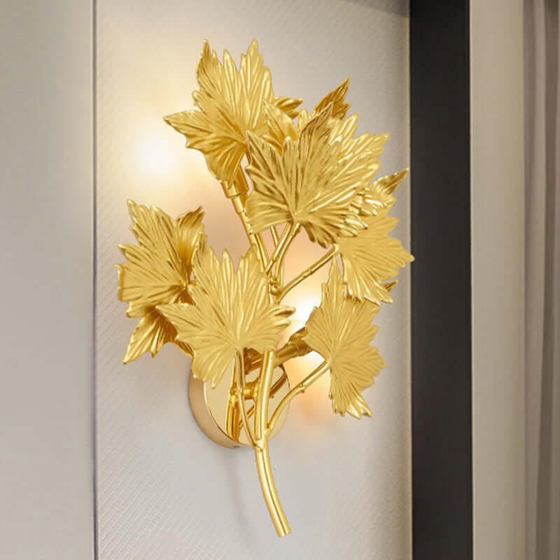 Maple Leaf Branch Wall Sconce product image