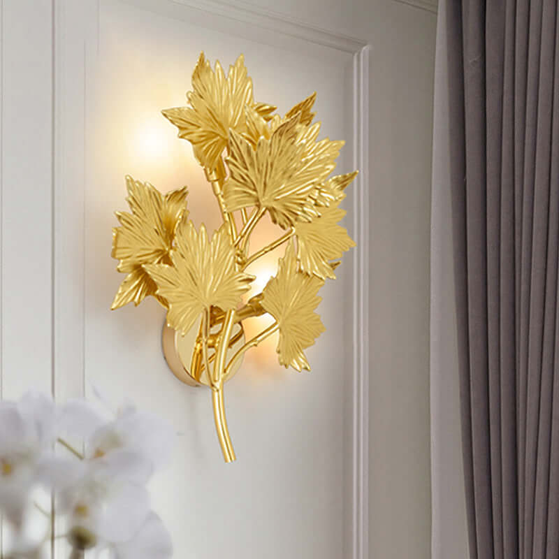 Maple Leaf Branch Wall Sconce product image
