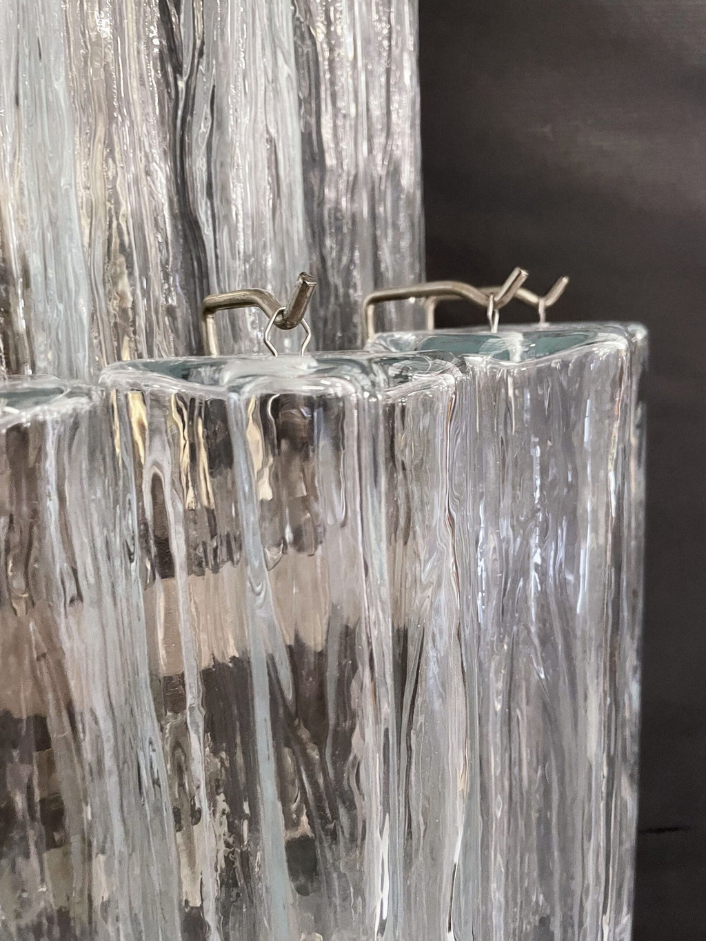 Murano Wall Lamp | 18 Clear Prism Glass | Set of 2