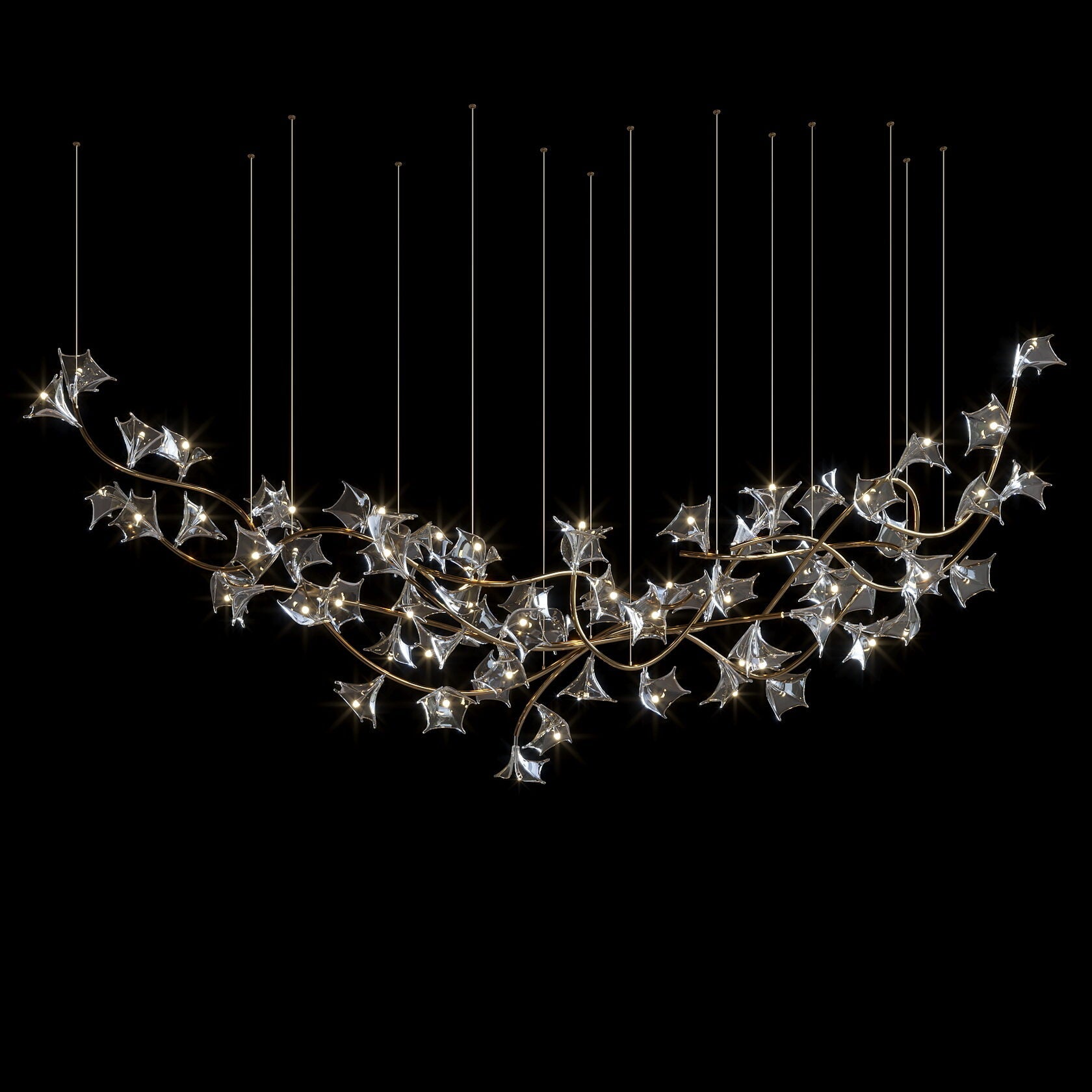 Monochrome Manta Vine Chandelier