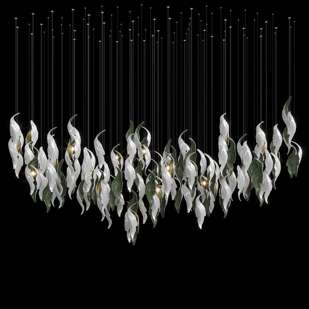 White Calla Veil Chandelier