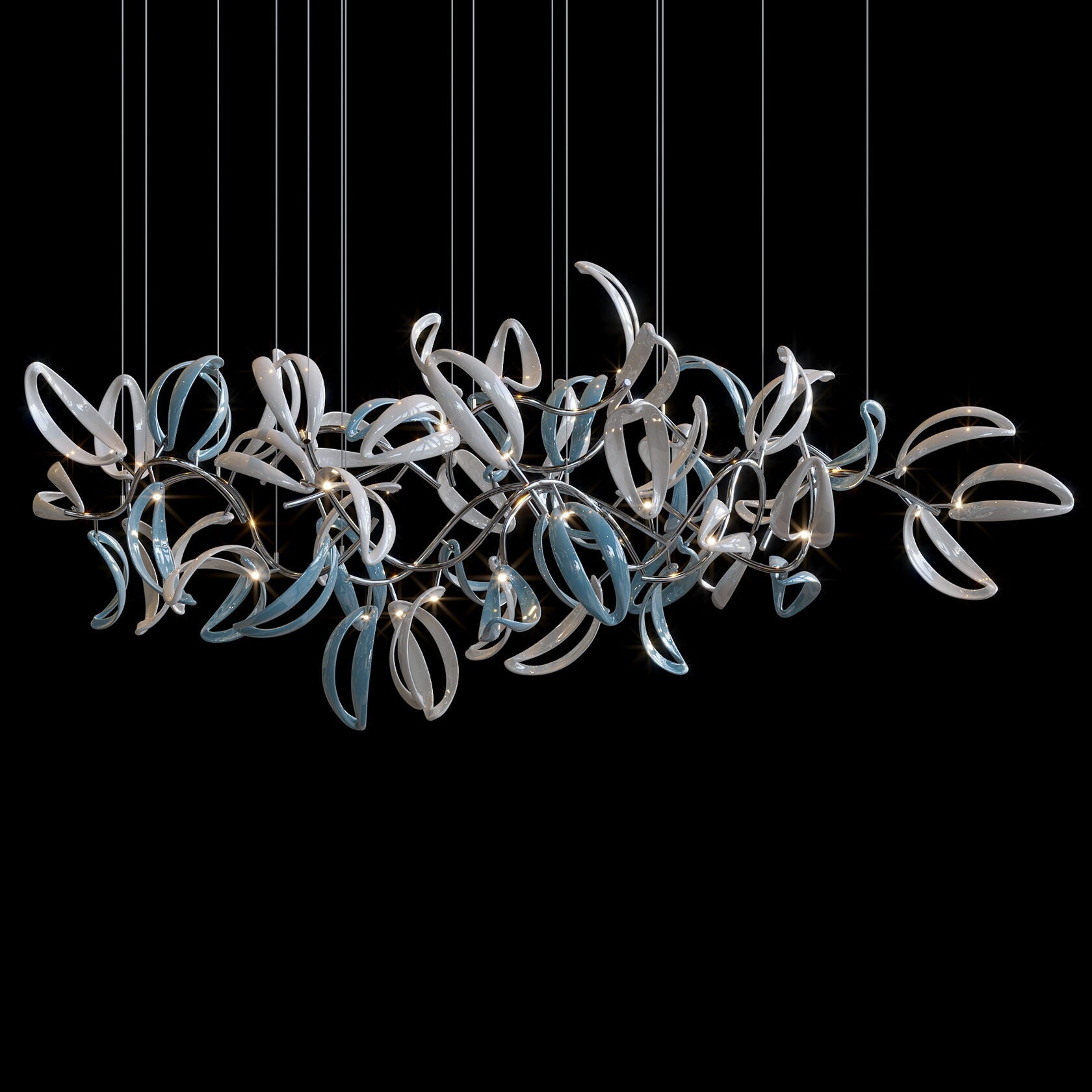 Blue Ribbon Vine Chandelier