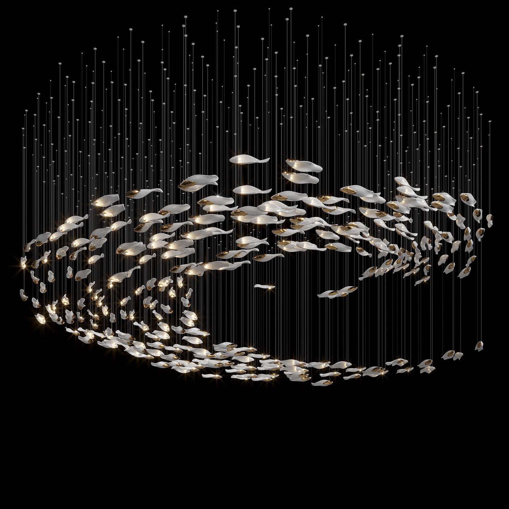 Smoke Glass Current Chandelier