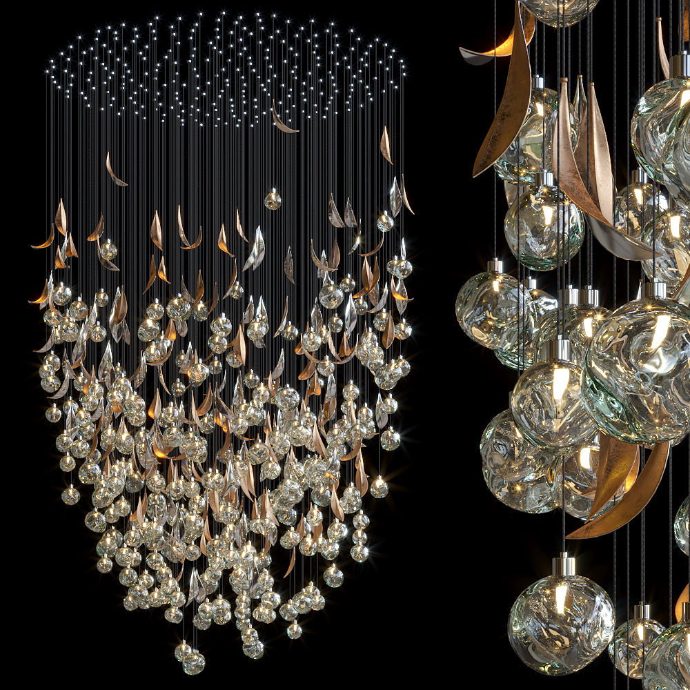 Crystal Prism Rain Chandelier