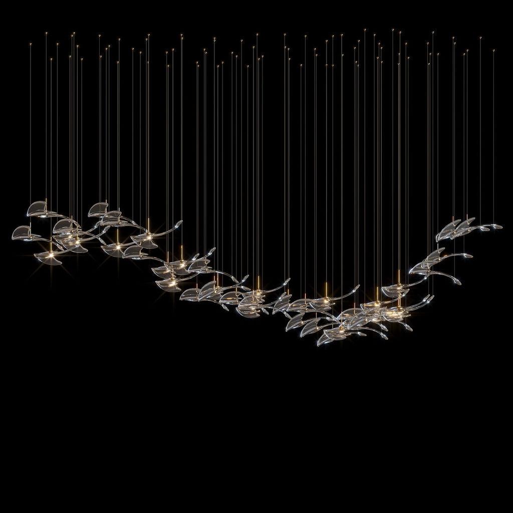 Glass Swallow Flight Chandelier