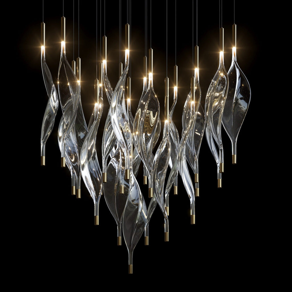 Crystal Flame Drop Chandelier