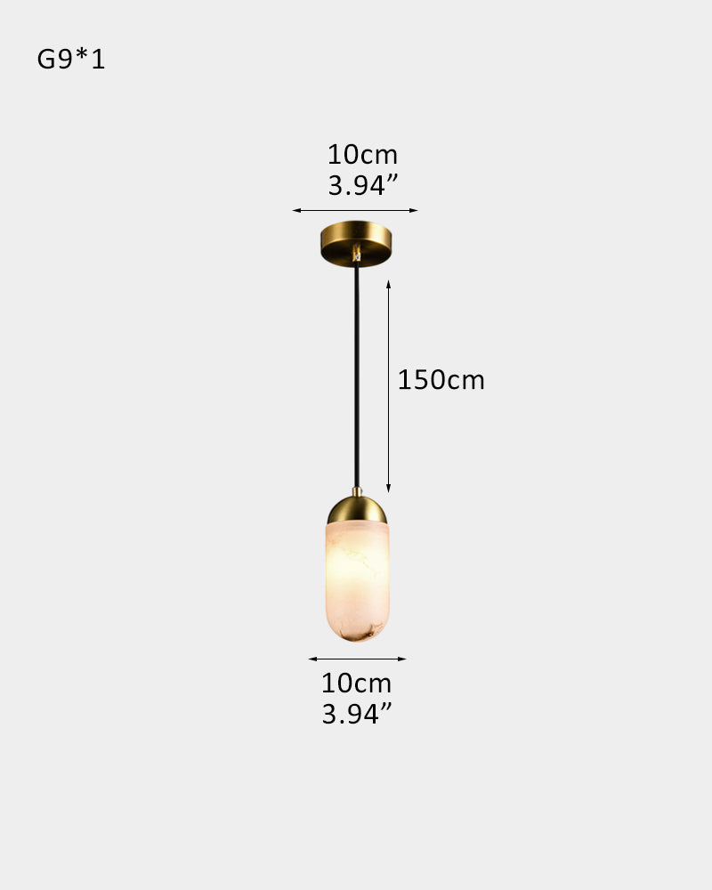 Alabaster Luxury Moonshade Brass Chandelier for dining room