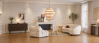 Glass Palmette Transparent Chandelier Murano lighting by Bling Lighting Studio