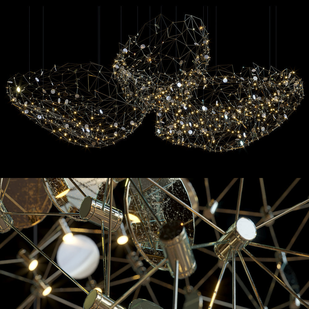 Black Gold Constellation Chandelier
