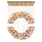 Amber Crystal Halo Chandelier