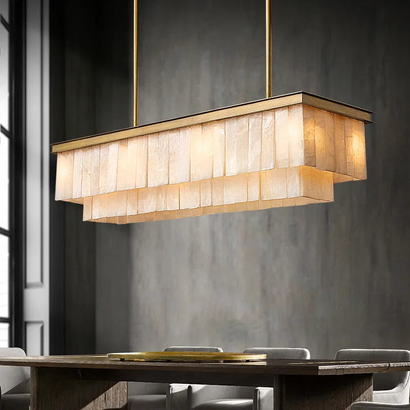 Windsor Linear Alabaster Dining Chandelier additional product view