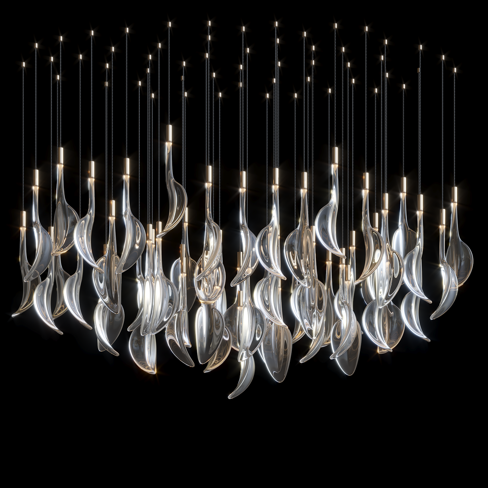 Crystal Flame Drop Chandelier