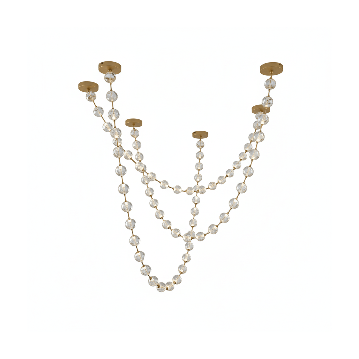 Strand Necklace Chandelier lighting by Bling Lighting Studio