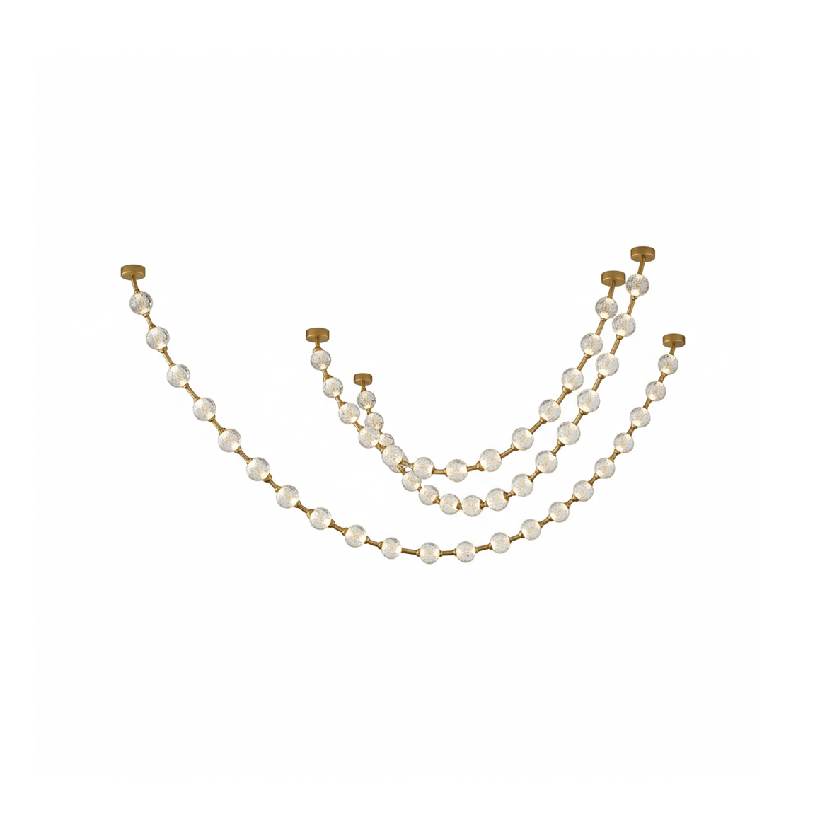 Strand Necklace Chandelier lighting by Bling Lighting Studio