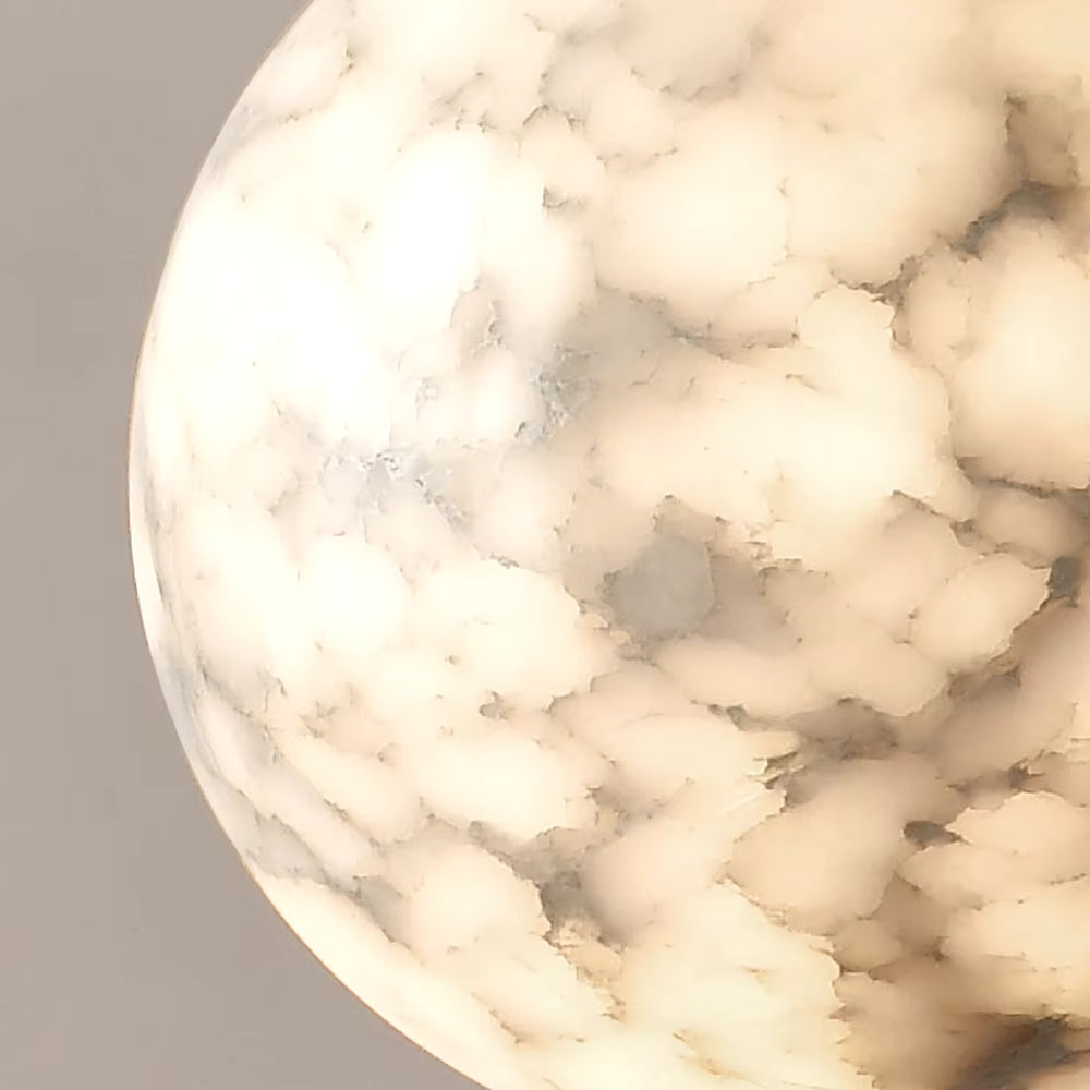 Solara Alabaster Orb Pendant material and finish detail