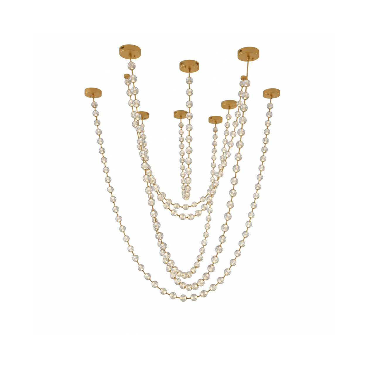 Strand Necklace Chandelier lighting by Bling Lighting Studio
